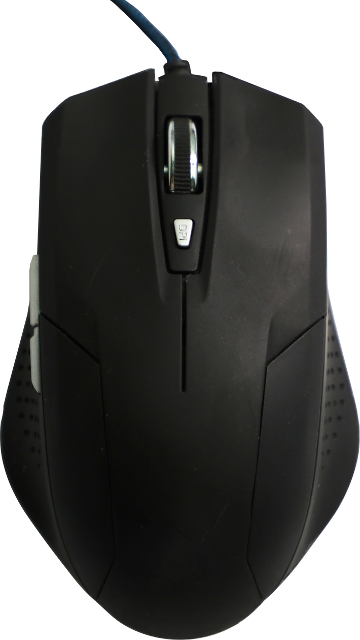 Black gaming computer mouse